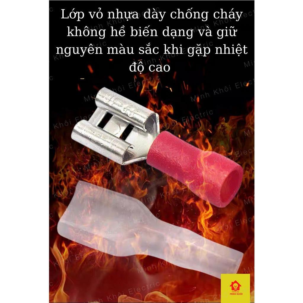 Combo 100c Đầu Cos Gài, cos ghim đực cái,cốt ghim dẹp đực cái, đầu cosse cắm đực cái
