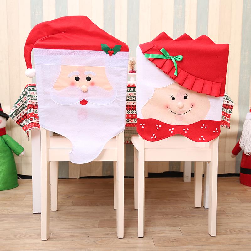 Vỏ bọc lưng ghế phong cách giáng sinh dễ thương trang trí nhà cửa tiện dụng