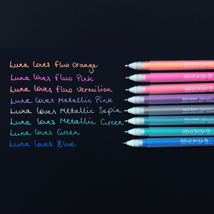 Bút Gel 0.5mm Sakura Nhật Bản - Bút nhũ Gelly Roll Metallic, Gelly Roll Moonlight - Bút Sakura Gelly Roll