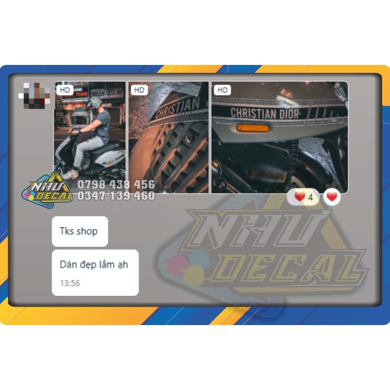 Tem rời Zip Piaggio - Christian Dior - 01