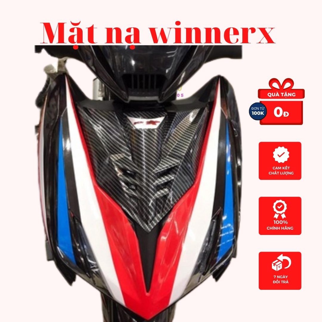 ốp mặt nạ xe winnerx màu đen cacbon có keo 3m dán sau cực chắc sản phẩm bảo hành 1 năm