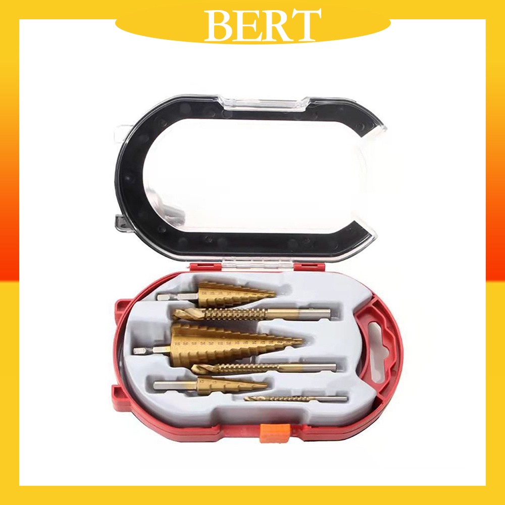 BERT 🇻🇳 | Bước khoan Bit Bước mũi khoan bước phủ titan siêu cứng 1/4 "Bước khoan Bit Bộ