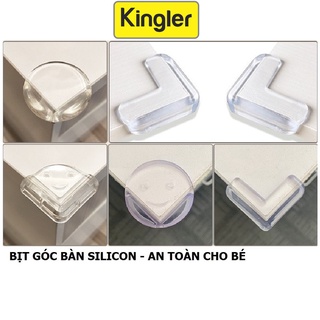 Set 4 Bịt Góc Bàn Silicon - Kingler, Nhỏ Gọn, Tiện Dụng, An Toàn Trong Gia Đình, Bảo Vệ An Toàn Cho Bé - 5500Set4