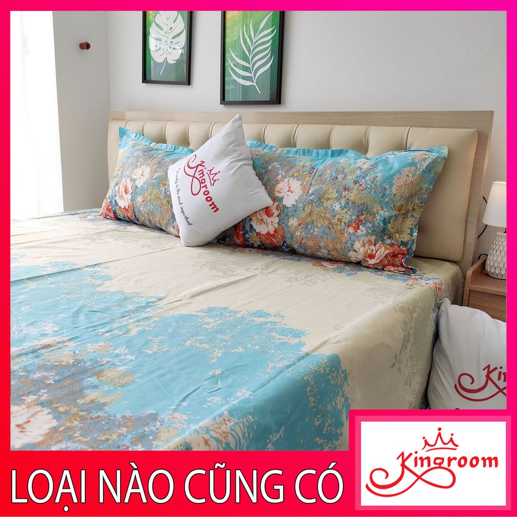 Bộ Ga gối Cotton C832 Kingroom đủ kích thước trải nệm 1m2, 1m4, 1m6, 1m8, 2m chuyên bộ ga gối cực đẹp