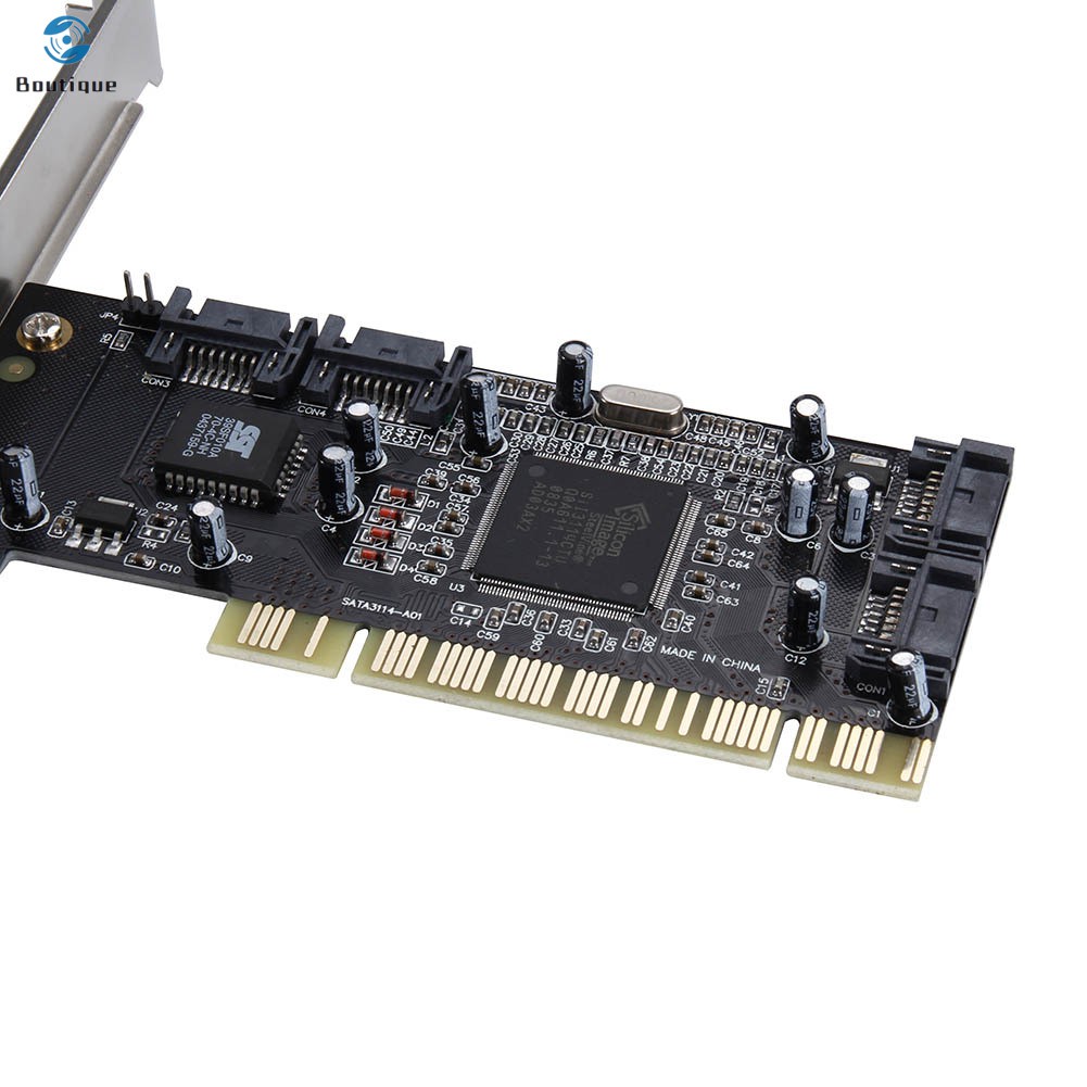 ✿♥▷ PCI to 4 Ports SATA Serial ATA RAID Sil3114 3114 Converter Controller I/O Card