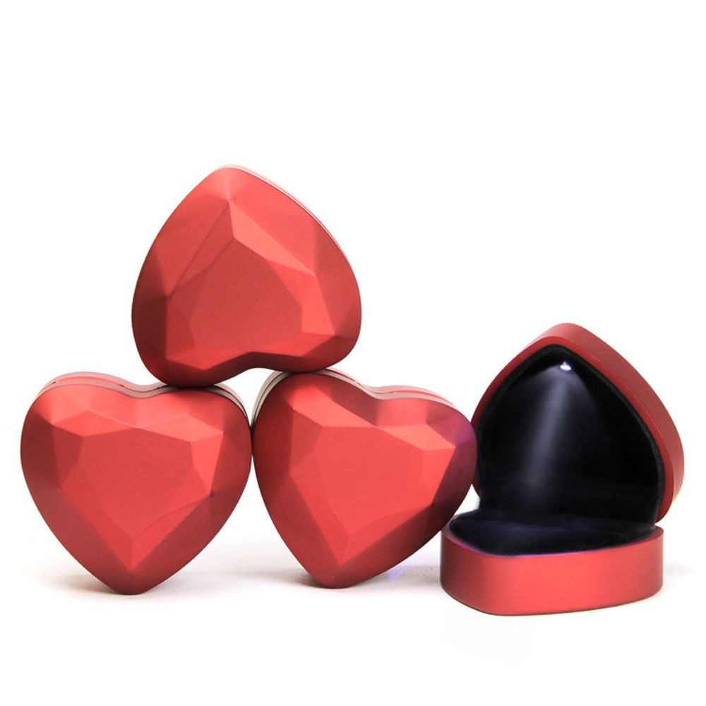 1 hộp đựng nhẫn có đèn LED thời trang sắp xếp gọn gàng