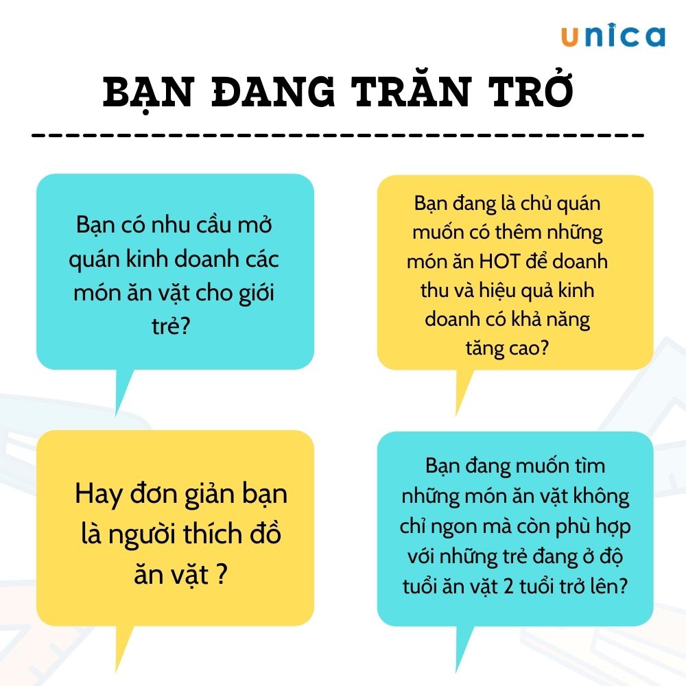 Toàn quốc-  Khóa học 42 công thức món ăn vặt hot nhất thị trường Nguyễn Thu Hương  Unica