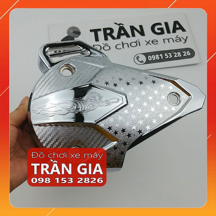 Ốp lốc máy nhỏ xe AB airblade năm 2016-2017-2018-2019 ốp lốc nồi trước air blade xi inox cacbon - phụ kiện trang trí