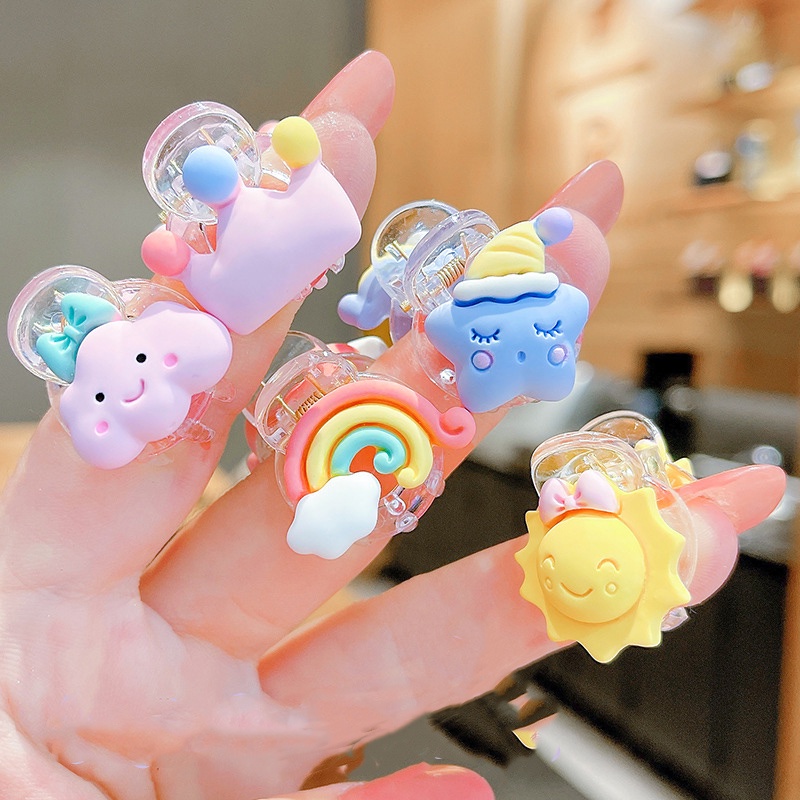 Kẹp tóc mái nhỏ nhắn hoạt hình càng cua trong suốt K123