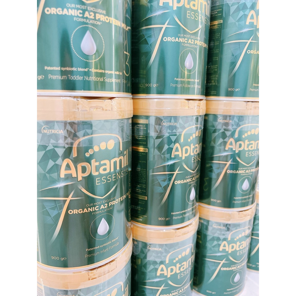 Sữa bột Aptamil Essensis Úc đủ số 900gr sạch organic đạm A2