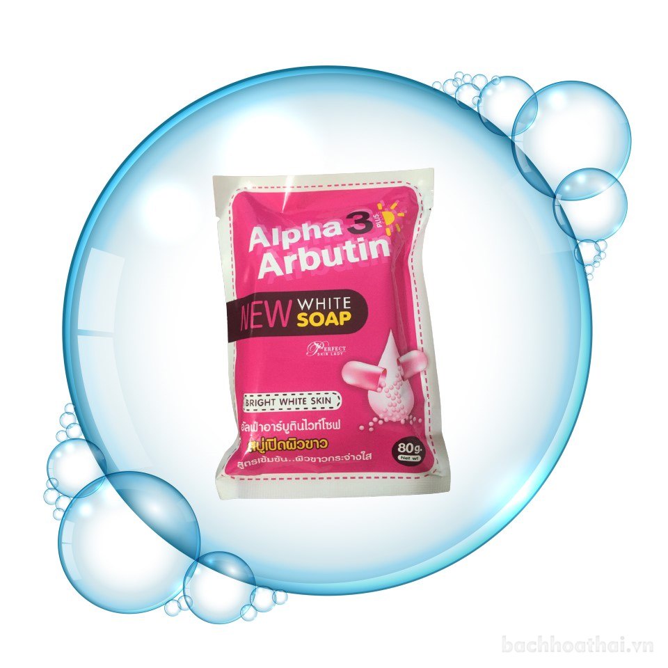 Xà phòng tắm dưỡng trắŉg bảo vệ da dưới nắng Alpha Arbutin 3 Plus New White Soap Thailand