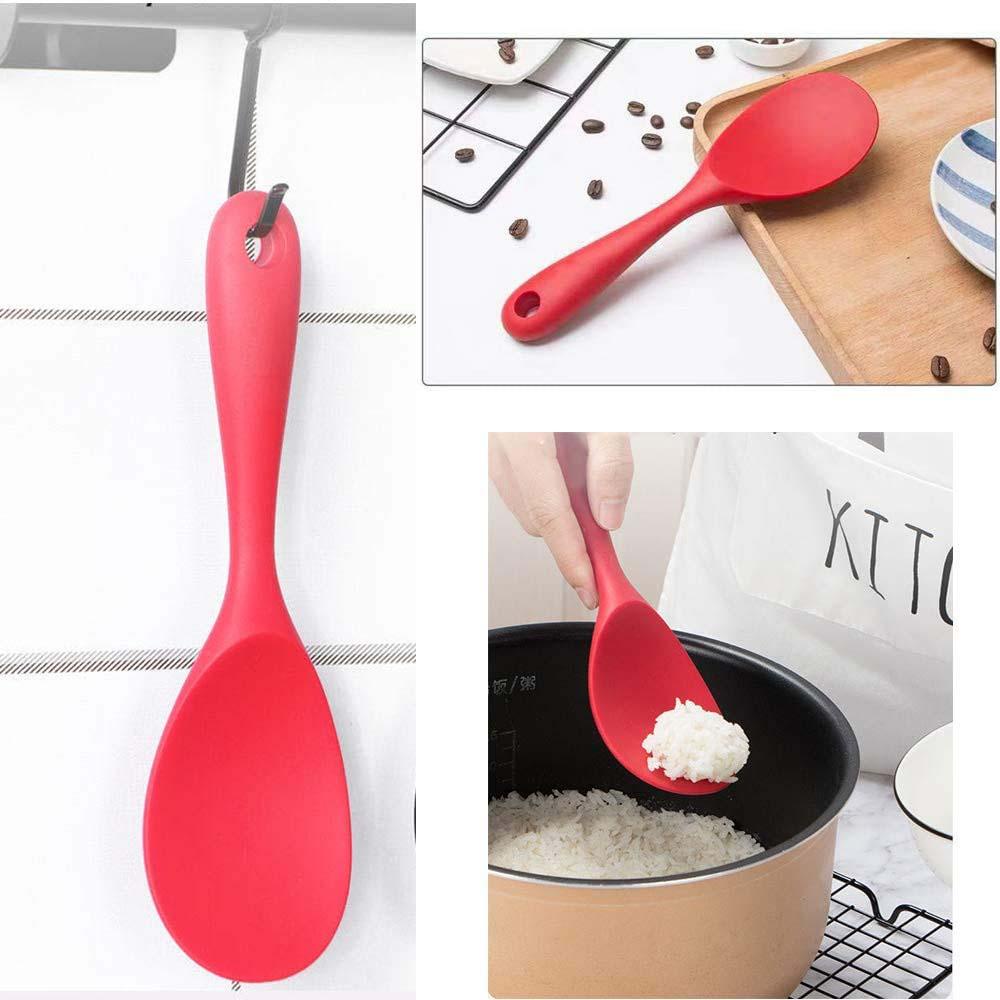 Muỗng Xới Cơm Cách Nhiệt Chống Dính Với Tay Cầm Dài Tiện Dụng