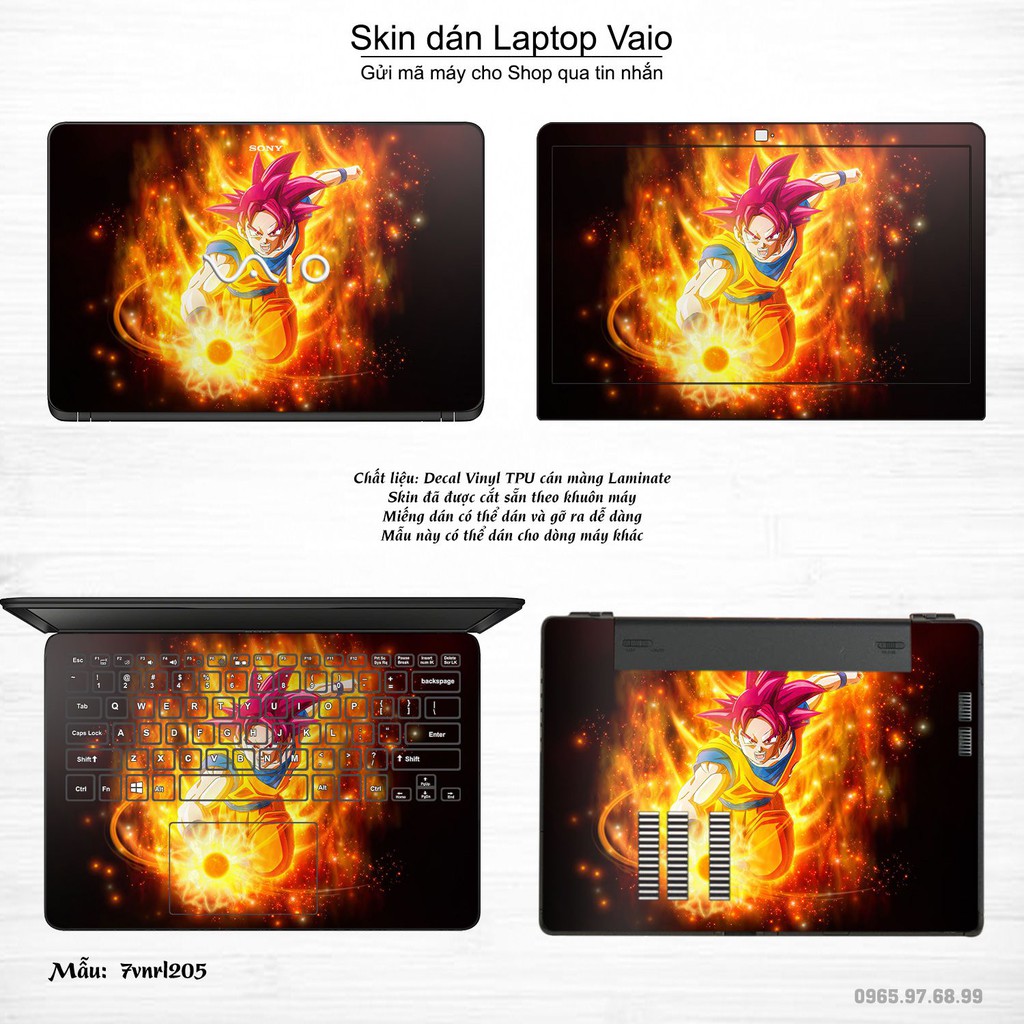 Skin dán Laptop Sony Vaio in hình Dragon Ball _nhiều mẫu 3 (inbox mã máy cho Shop)