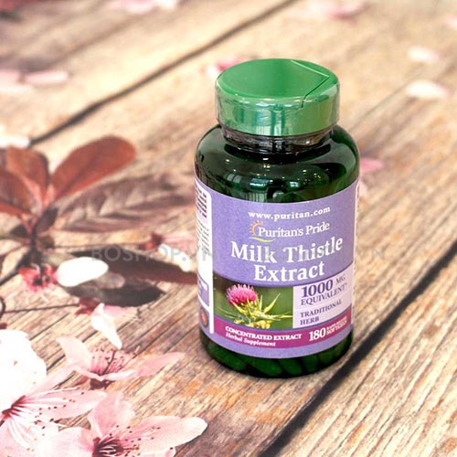 Viên uống bổ gan, thải độc Puritan's Pride Milk Thistle Extract 180 Viên của Mỹ