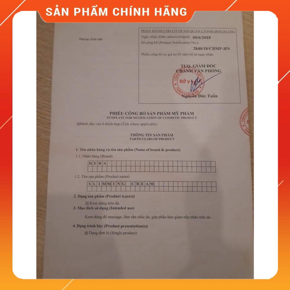 Kem tan mỡ Hera chính hãng Mẫu Mới