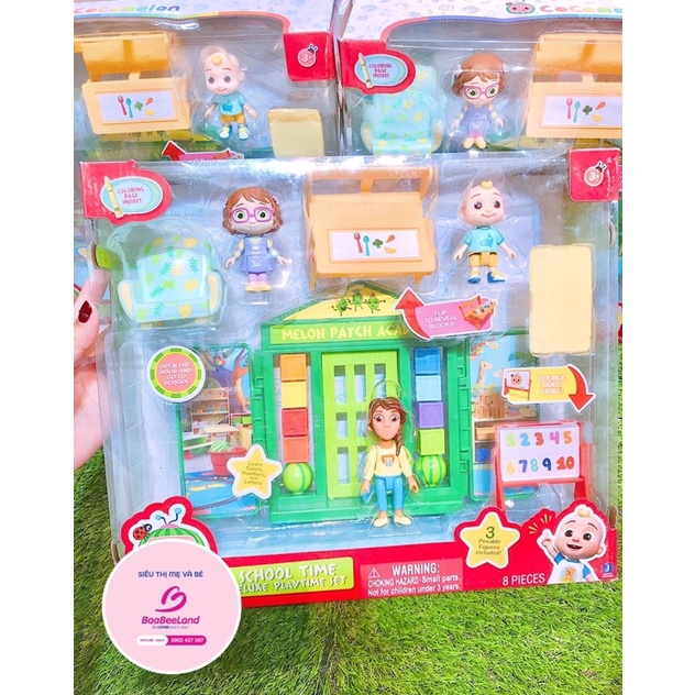Bộ Đồ Chơi Trường Học Cocomelon School Time Deluxe Playtime Set - BAABEELAND