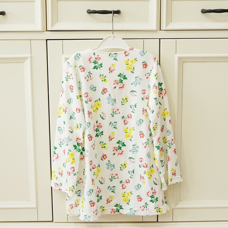 Váy dài tay bé gái Fortyore 5-8 tuổi  Áo váy cotton mềm xuất Nhật 0622