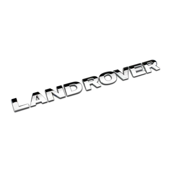 Decal tem chữ inox Land Rover dán đầu và đuôi xe ô tô