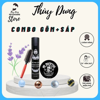 Combo gôm sáp the pro lock + wax mr ducktail tạo kiểu giữ nếp cho tóc. hàng chính hãng