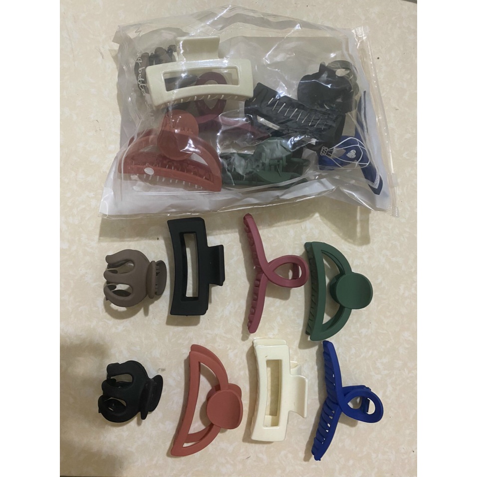 sét 8 kẹp tóc hàn quốc đẹp thiết kế kiểu dáng nhựa nhám (sỉ hot)