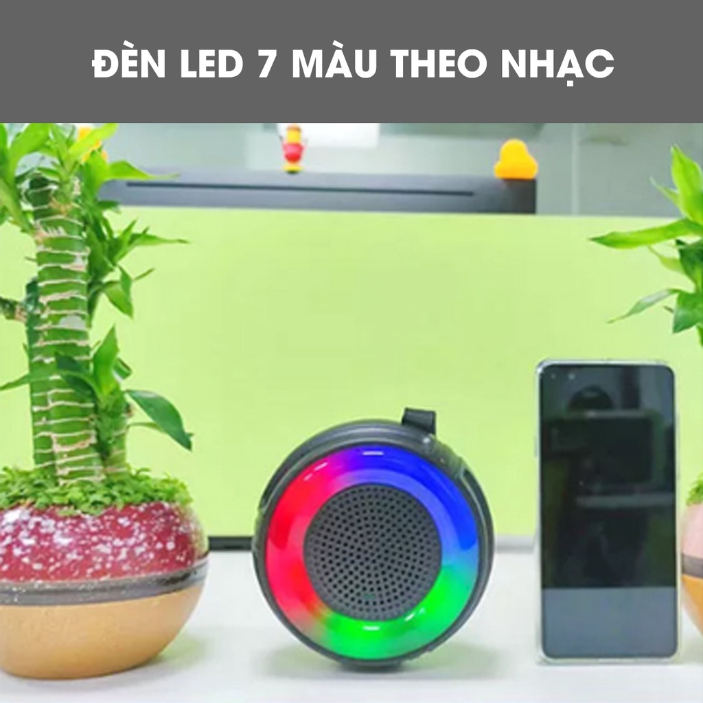 Loa bluetooth mini chính hãng ZQS 1203, tích hợp đèn 7 màu, Radio, USB, Loa blutooth 5.0 Bass mạnh - Sunrise music