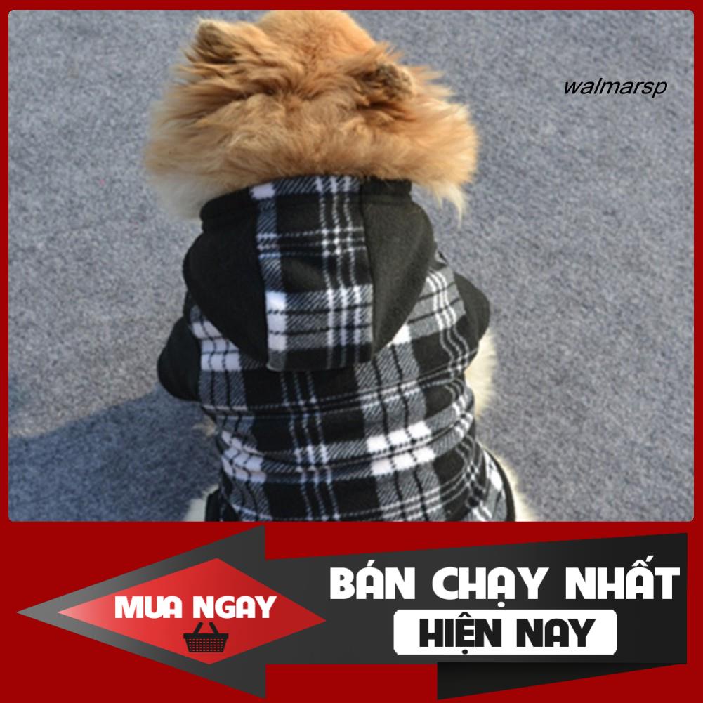 [❌GIÁ SỈ❌] Áo Hoodie Họa Tiết Sọc Ca Rô Giữ Ấm Cho Thú Cưng 0 ❤️