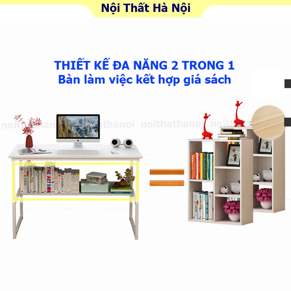 Bàn làm việc KT 120x60cm Bàn học tập, tháo lắp dễ dàng chân sắt sơn tĩnh điện chắc chắn lắp ráp dễ dàng