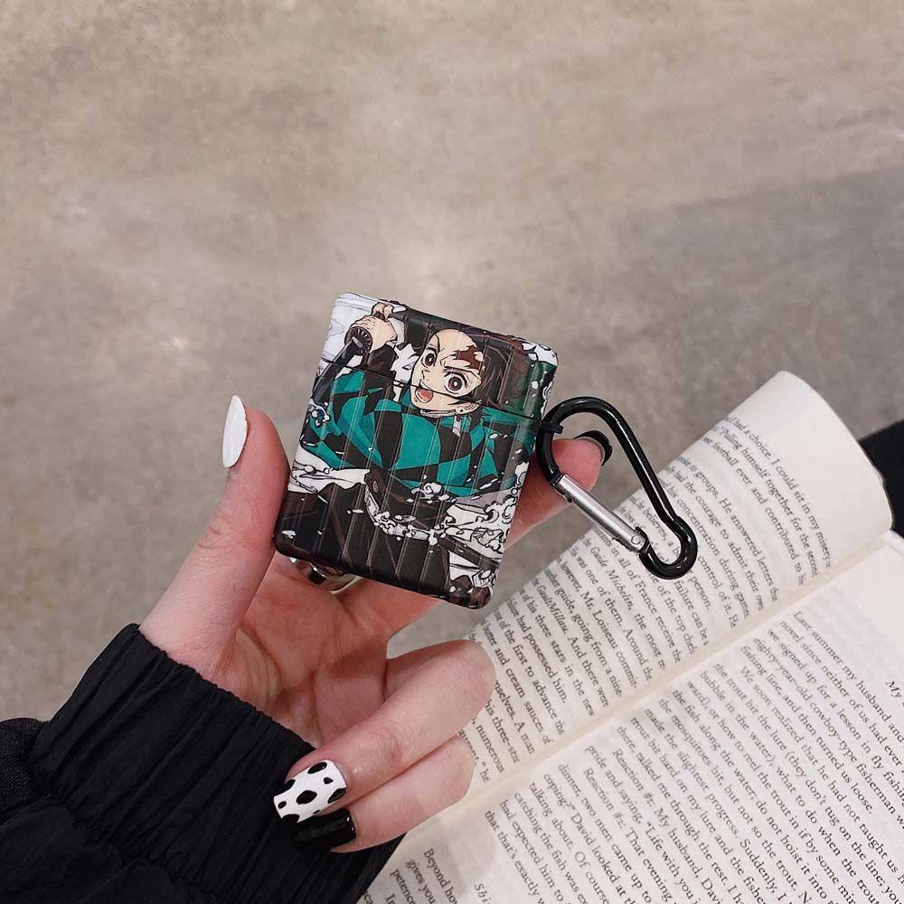 Vỏ bảo vệ hộp sạc tai nghe hoạt hình anime demon slayer thích hợp cho Airpods pro 3 chất liệu silicon nhiều màu tùy chọn