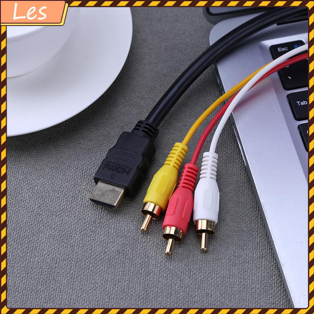 Cáp âm thanh mạ vàng chuyển đổi từ HD HDMI sang 3RCA dài 1.5M