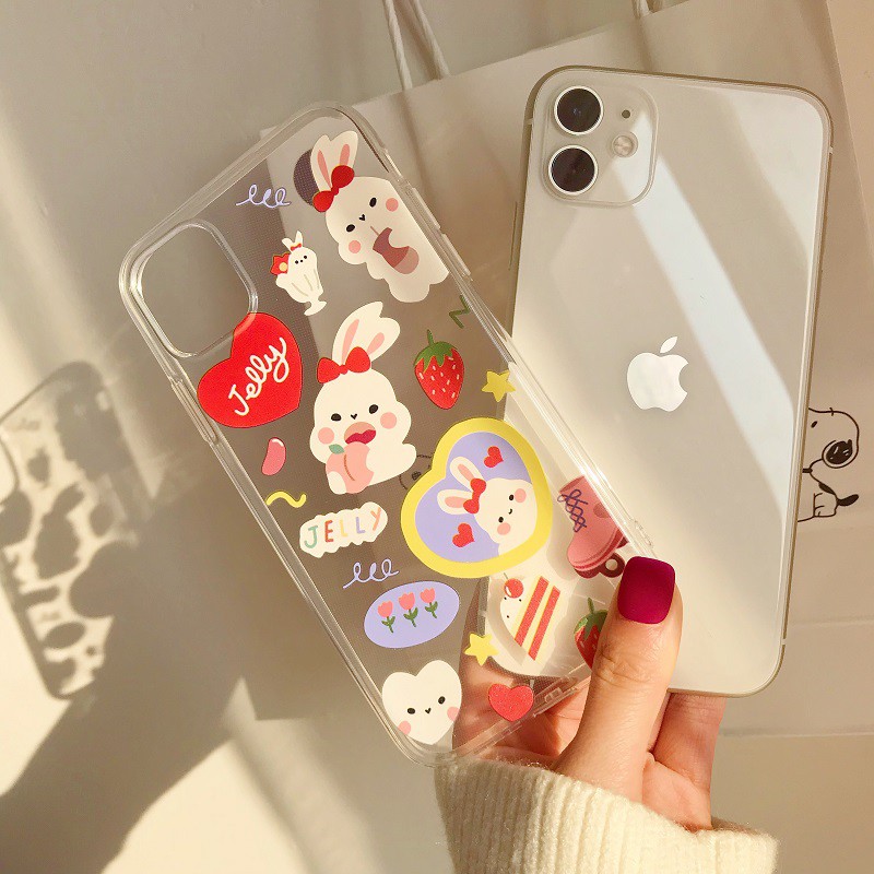 Ốp Case Iphone Apple Trong Dẻo Họa Tiết Thỏ Jelly Bunny