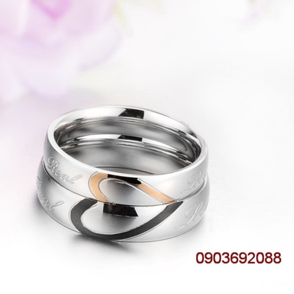 Nhẫn đeo ngón út trái tim N27 - mẫu màu vàng size nhỏ 4/5/6