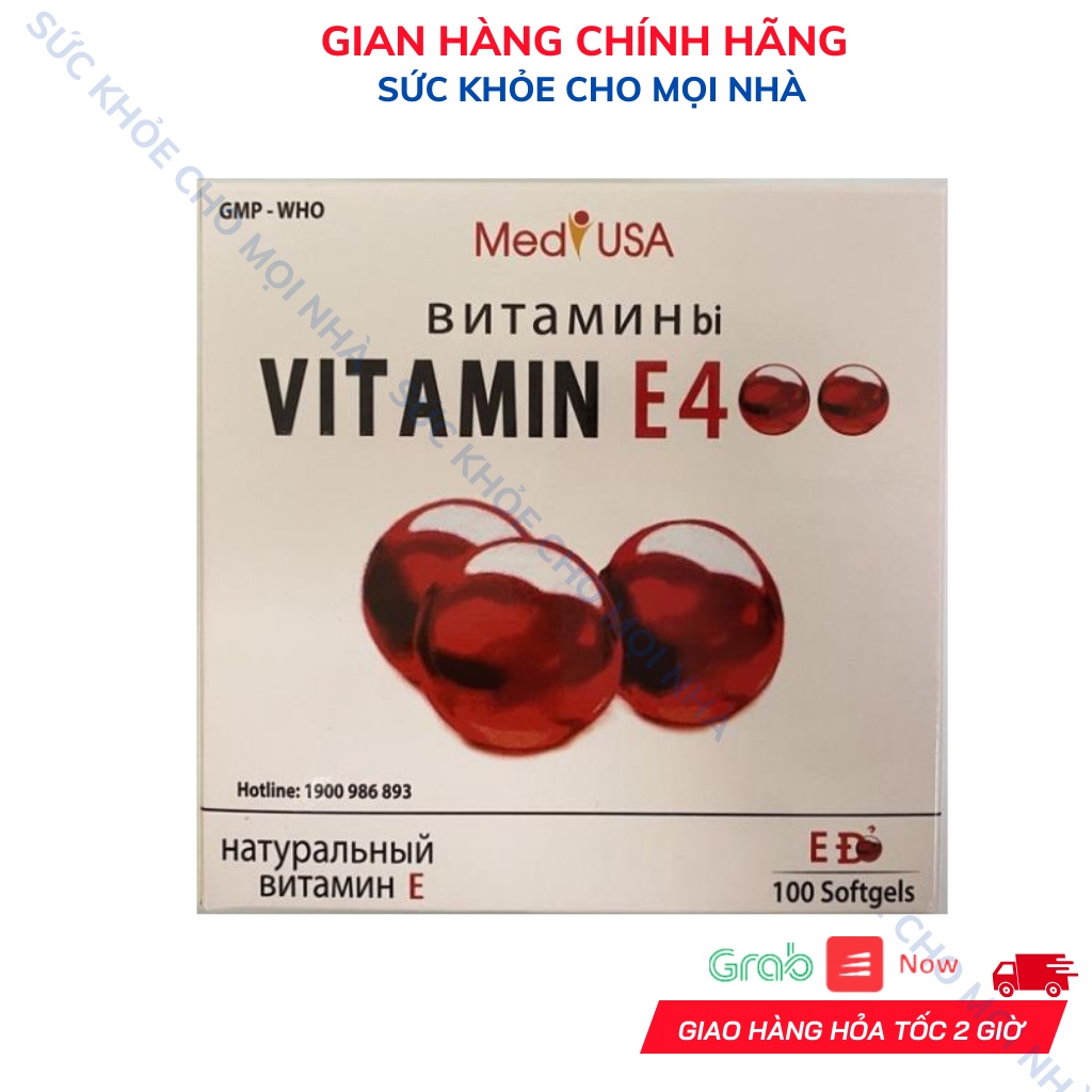 Vitamin E Đỏ,Lô Hội.100 Viên.Giúp Cải Thiện Chống Lão Hóa Da,Sáng Và Mịn Da