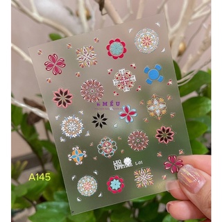 [Hàng mới] STICKER LỤA 5D mẫu hoa văn thổ cẩm