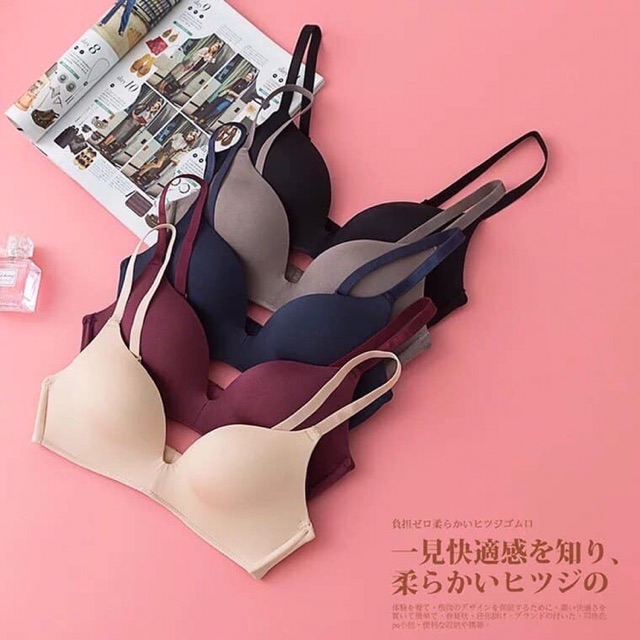 Áo ngực😍FREESHIP ĐƠN 250k👙Áo lót su trơn không gọng mút mỏng xuất Nhật