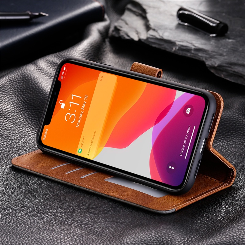 Ốp Điện Thoại Da Dạng Ví Gấp Có Ngăn Đựng Thẻ Và Dây Đeo Thời Trang Cho Xiaomi 12T 11T Redmi A1 Note 11 Pro 11S 10 Prime K50 Ultra