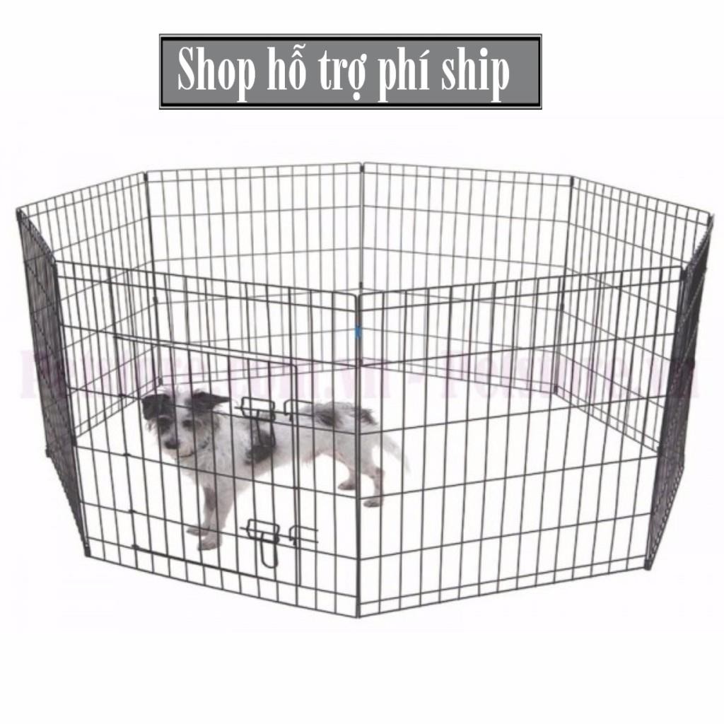 Hỗ trợ Ship-  -Quây chó sơn tính điện - Hàng rào 6 tấm  60x63 - cũi chó hanpet 501