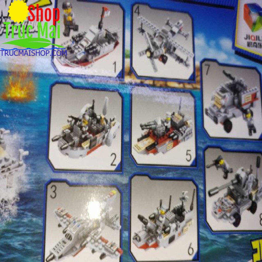 đồ chơi xếp hình lego sáng tạo 8 in 1 naval battle no.41012