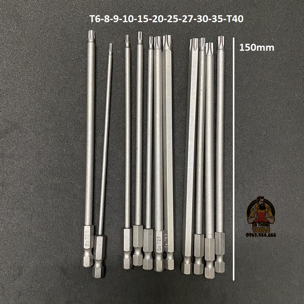 Bộ Mũi Lục Giác Hoa Thị Bắn Vít Chuôi Lục Giác - Đầy Đủ Các Cỡ  Cho Khoan Pin, Khoan Điện