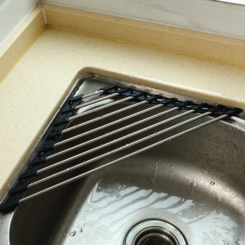 Giá đỡ hình tam giác bằng thép không gỉ gắn bồn rửa chén tiện dụng