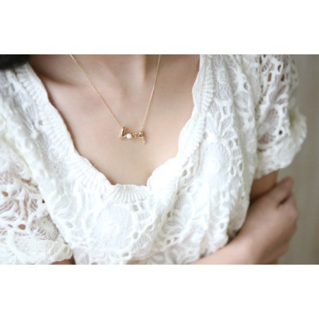 Dây chuyền hình chữ Love đính đá hợp thời trang