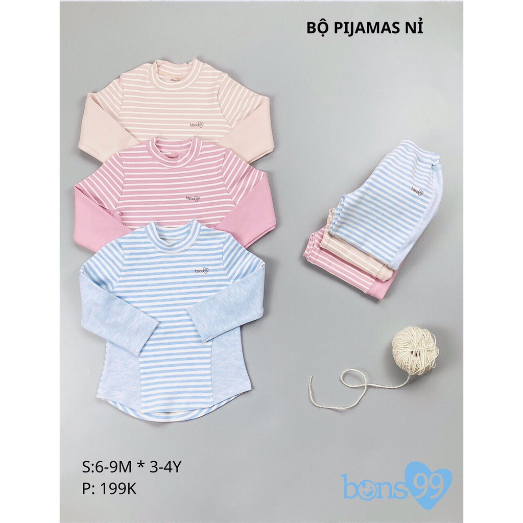 Bộ nỉ bons99 cho bé trai/ bé gái(xả kho)