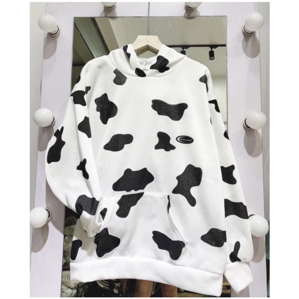 Áo Khoác Hoodie Con Bò Sữa Dễ Thương 💝 Video Thật💝 Áo Khoác Nỉ Ngoại 2 Lớp | BigBuy360 - bigbuy360.vn