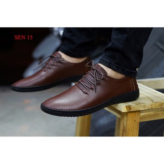 (SEN 15 ) GIẦY DA BÒ THỦ CÔNG 100%
