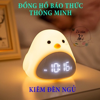 Đồng hồ báo thức đa chức năng hình Chim con Cảm biến thông minh Có đèn ngủ an toàn với trẻ em