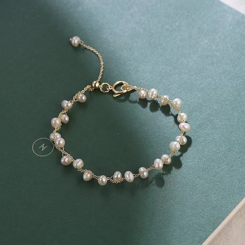 Vòng Cổ Choker Ngọc Trai Nước Ngọt Tự Nhiên Đơn Giản Cho Nữ