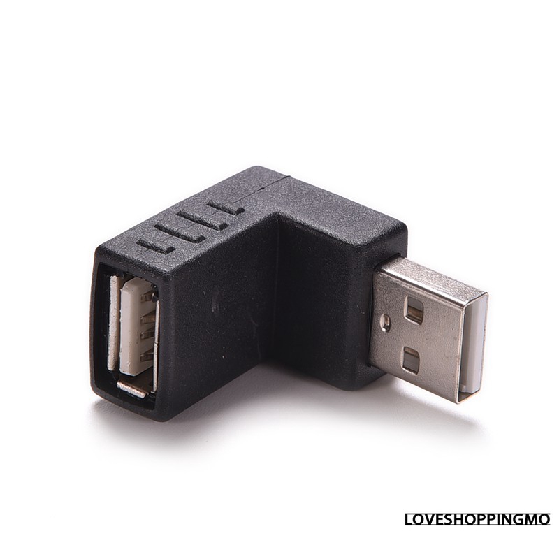 Đầu Chuyển Đổi Usb 2.0 Male Sang Female 90 Độ