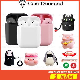 Tai nghe bluetooth không dây Inpods i12 TWS cảm ứng,  Vỏ bảo vệ Bao đựng Case Airpod 1/2