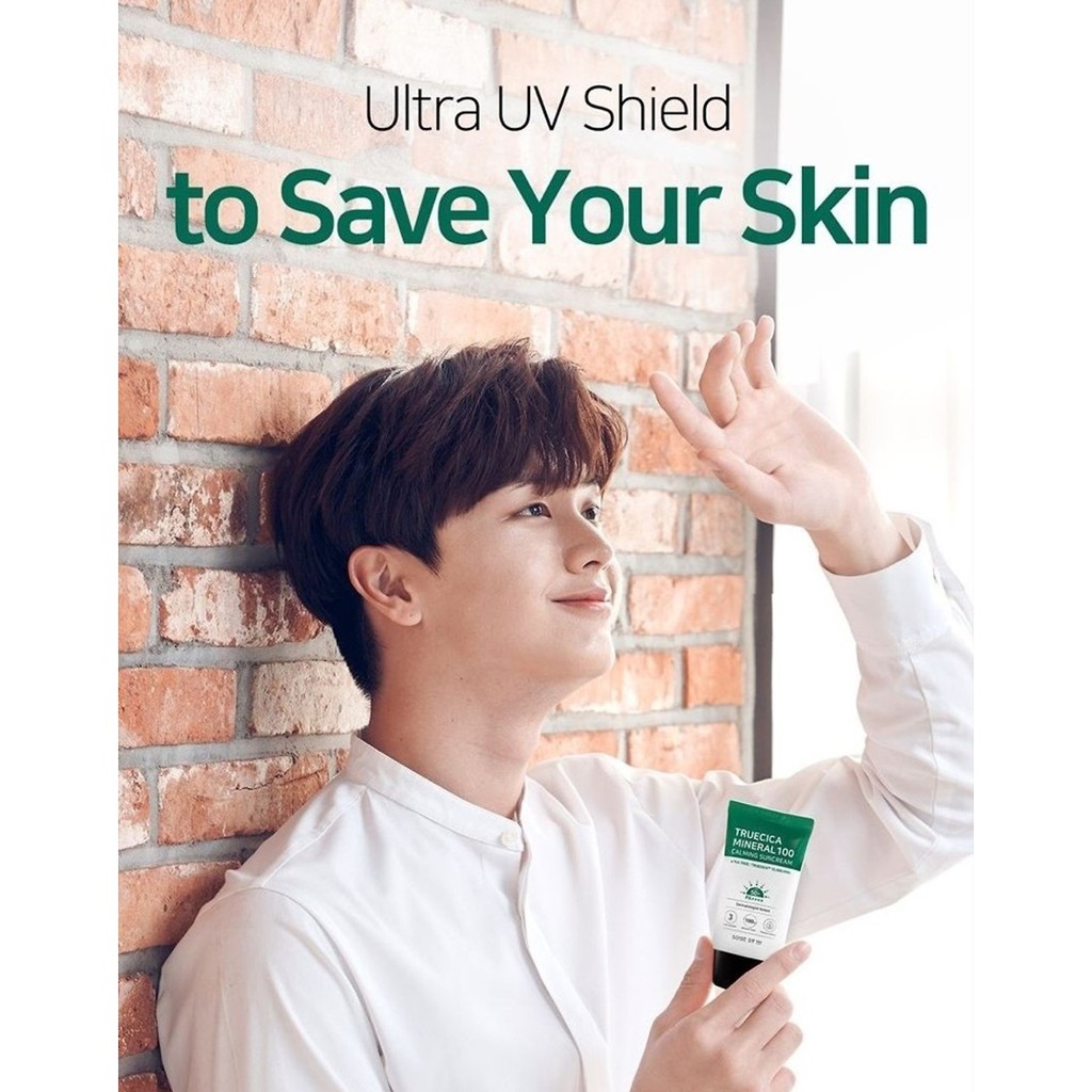 Kem Chống Nắng bảo vệ da và kháng khuẩn SOME BY MI Trucica Mineral 100 Calming Suncream 50ml - Hàn Quốc Chính Hãng