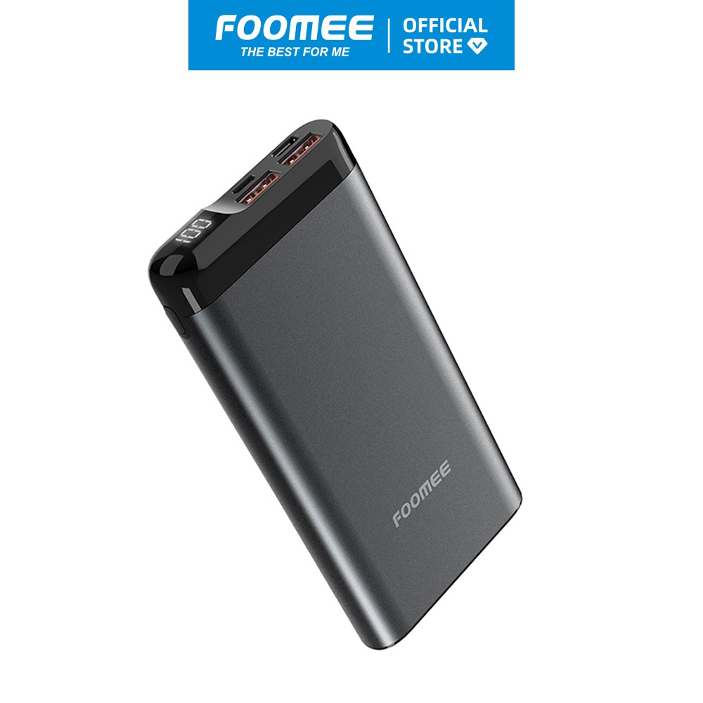 Pin Sạc Dự Phòng 10000mAh FOOMEE AH10s - Sạc Nhanh 20W Đầu ra USB/Type C- Đầu vào Micro/Type-C - 1 đổi 1 trong 12 tháng