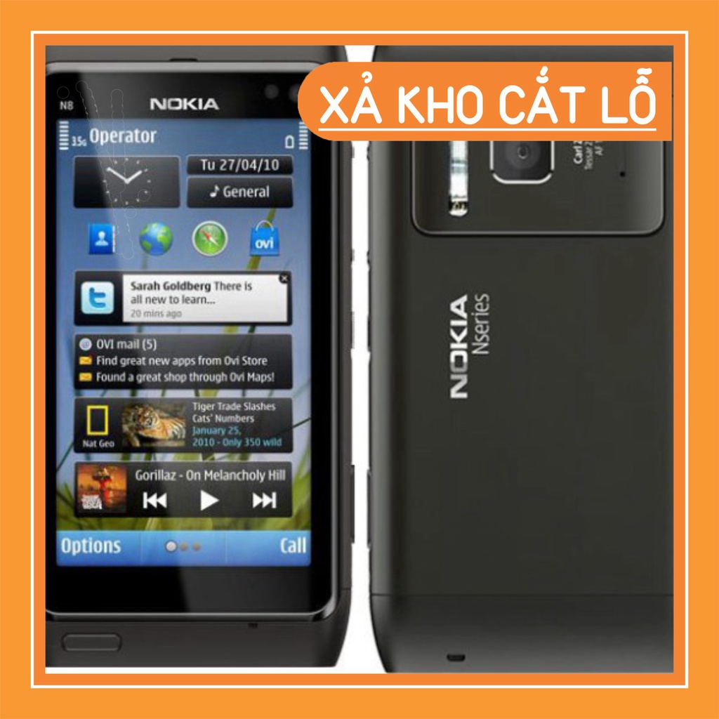 XẢ LỖ *  Điện Thoại Nokia N8 Cảm Ứng Bộ Nhớ 16G WiFi 3G Chính Hãng Bảo Hành 6 Tháng # XẢ LỖ